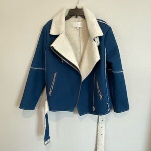 J.O.A. Blue Denim and Sherpa Heavy Jacket